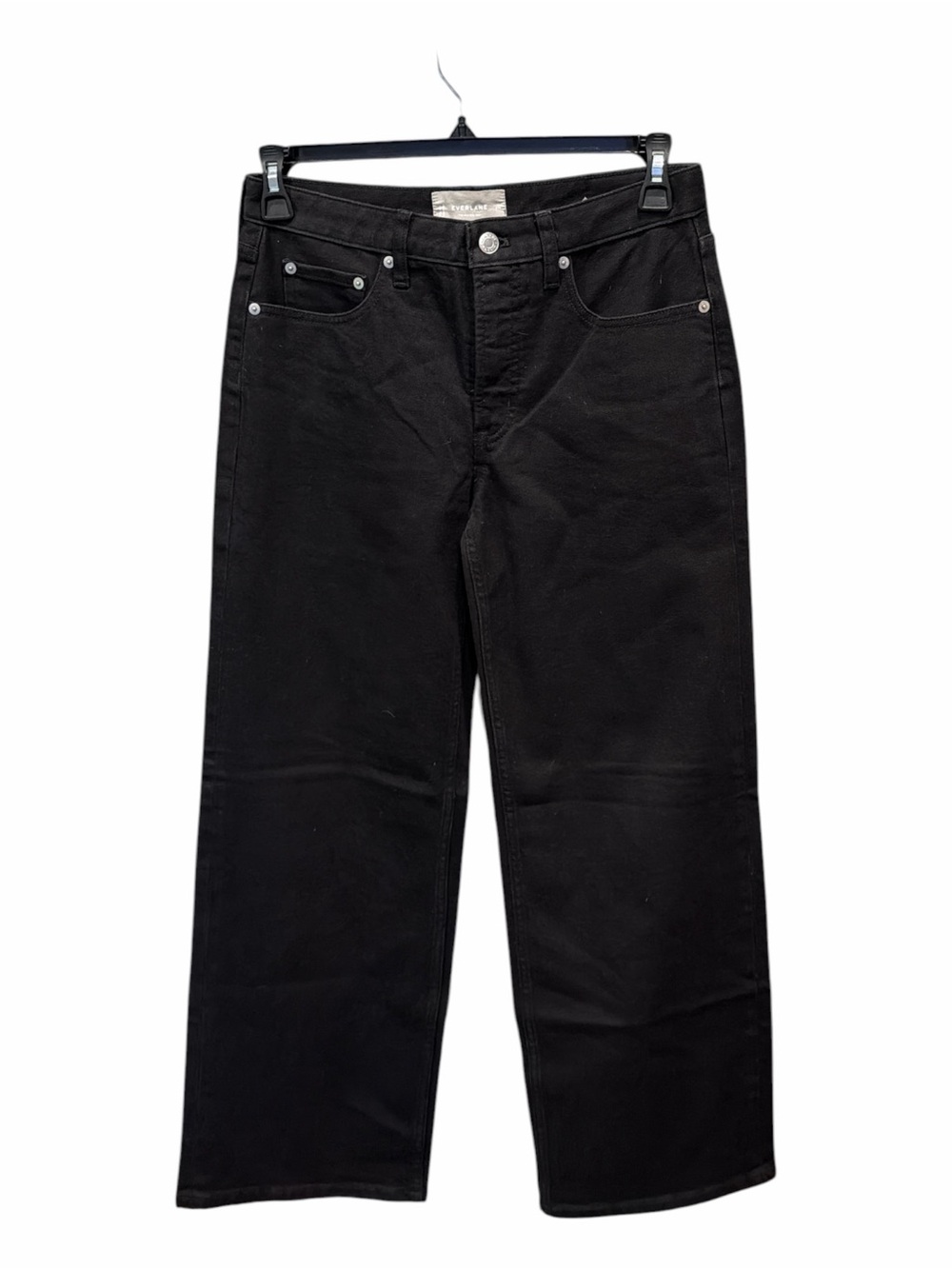 Everlane The Mid Way Jean 27R Black Straight Leg Organic Cotton High Rise - Picture 3 of 8